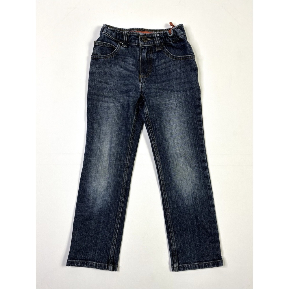 Wrangler Jeans Boys 8 Slim Flex Blue Denim Youth Elastic Waist Cowboy